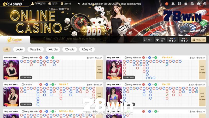 Hướng dẫn cách tham gia chơi game tại Casino 78win
