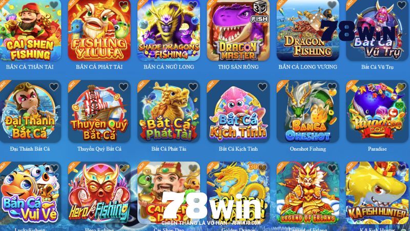 Khám phá các tựa game bắn cá siêu hot tại 78win
