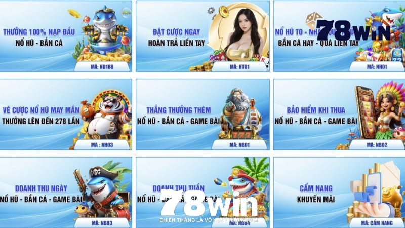 Khuyến mãi 78win Khuyến mãi sự kiện - Tối ưu vận may cho bet thủ